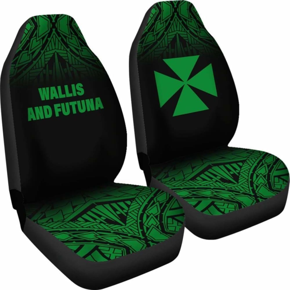 Wallis And Futuna Polynesian Car Seat Covers - Green Fog -