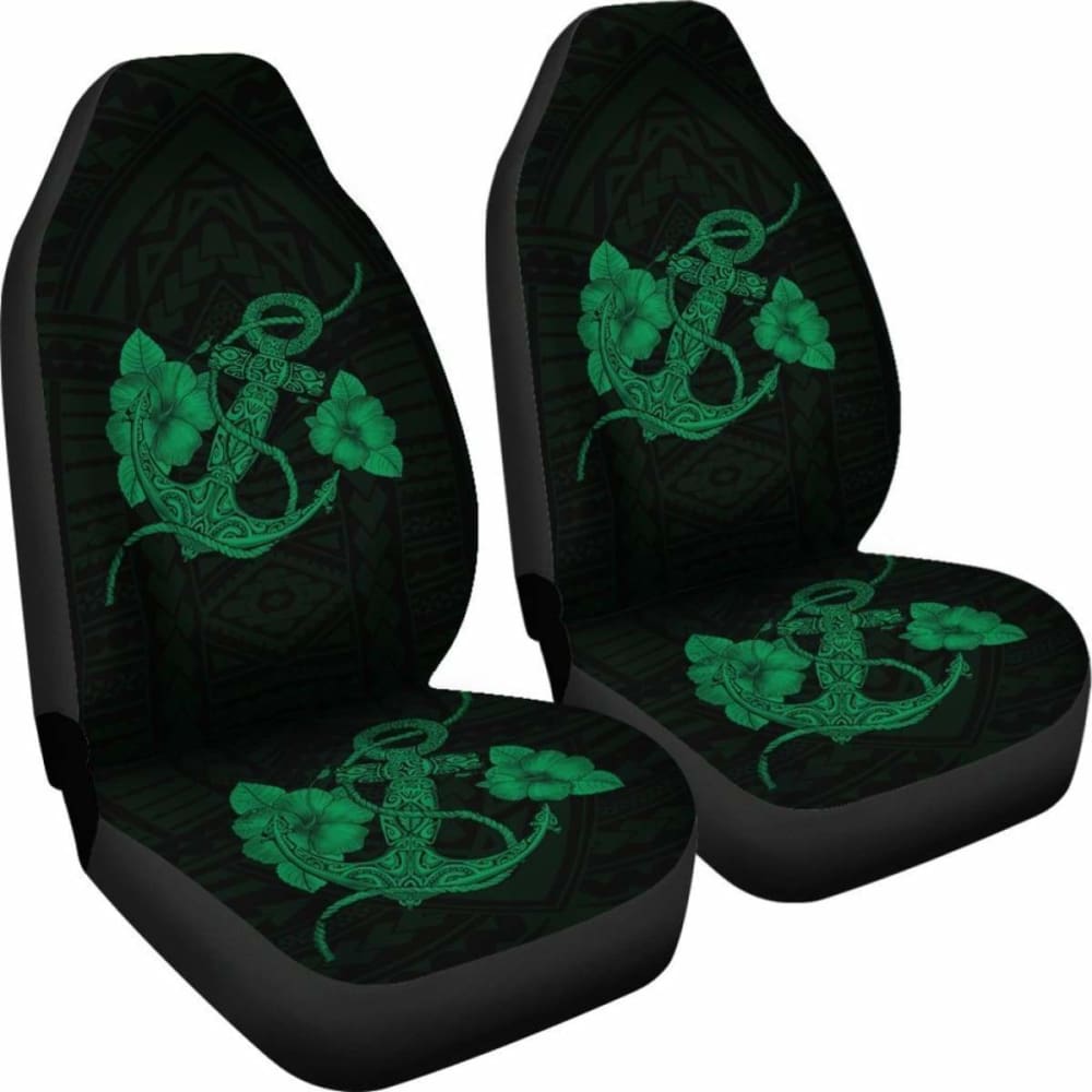 Anchor Green Poly Tribal Car Seat Covers -