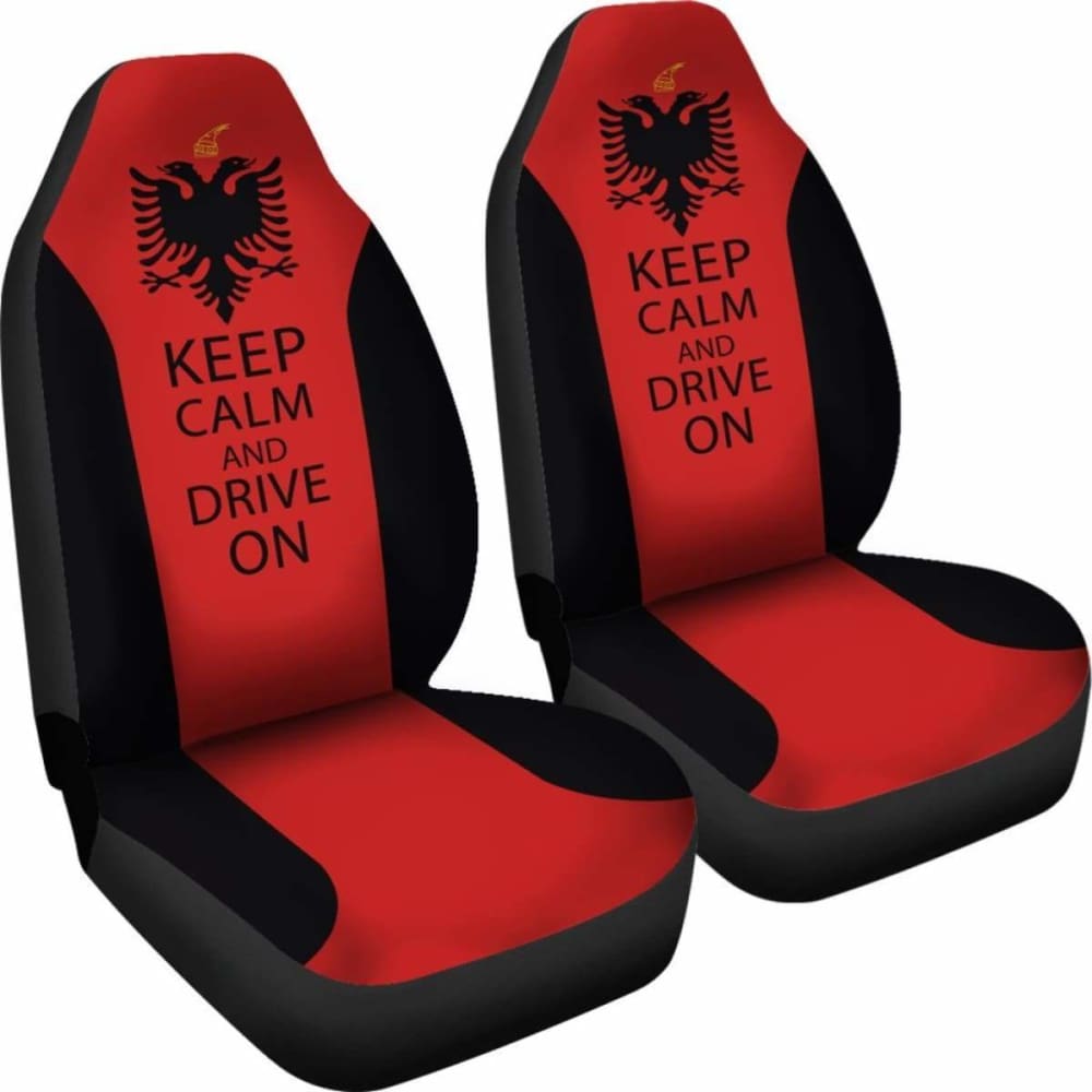 Albania Car Seat Covers - Albania Keep Calm And Drive On