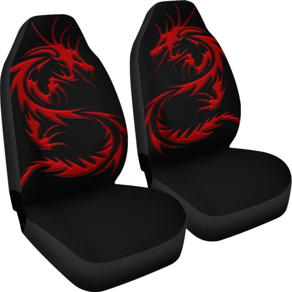 Red Dragon Pattern Car Seat Covers