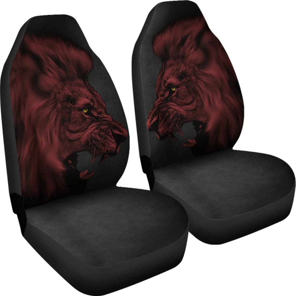 Powerful Angry Red Lion Art Car Seat Covers Gift Ideas