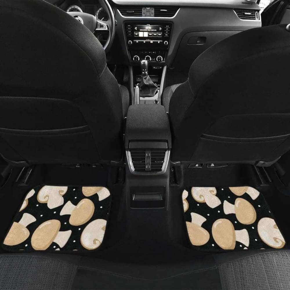Champignon Mushroom Pattern Front And Back Car Mats