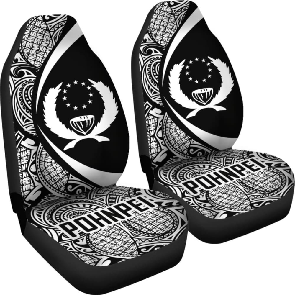 Pohnpei Coat Of Arm Polynesian Car Seat Covers Circle Style