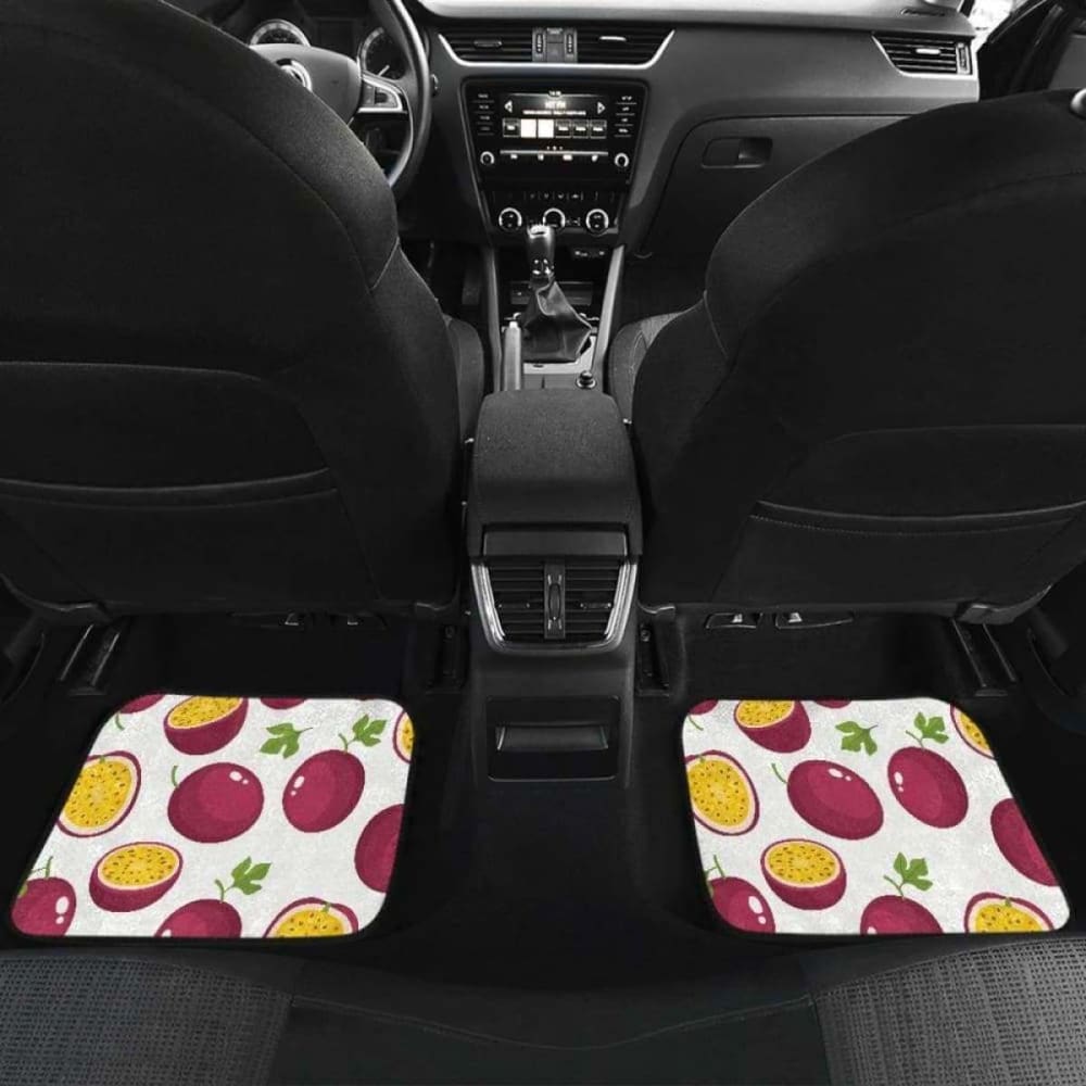 Passion Fruit Design Pattern Front And Back Car Mats
