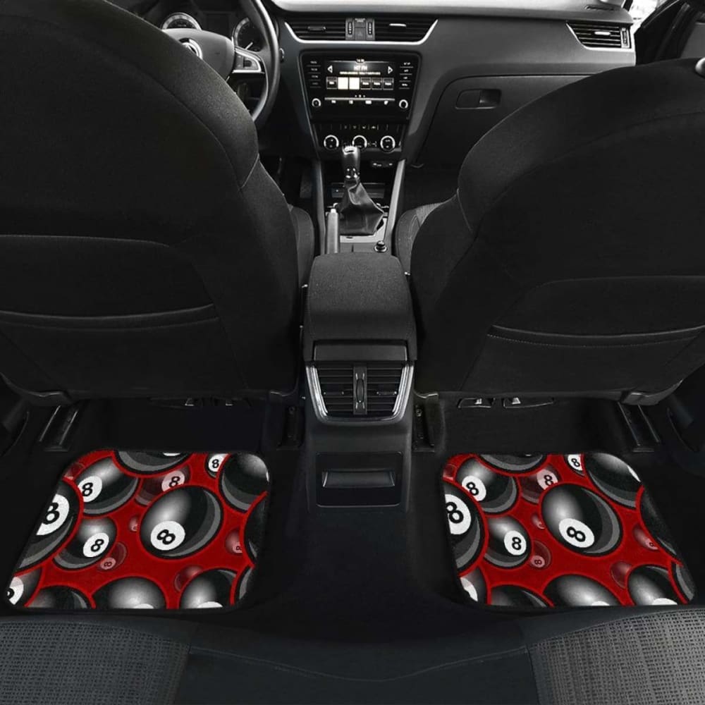 Billiard Ball Pattern Print Design Front And Back Car Mats