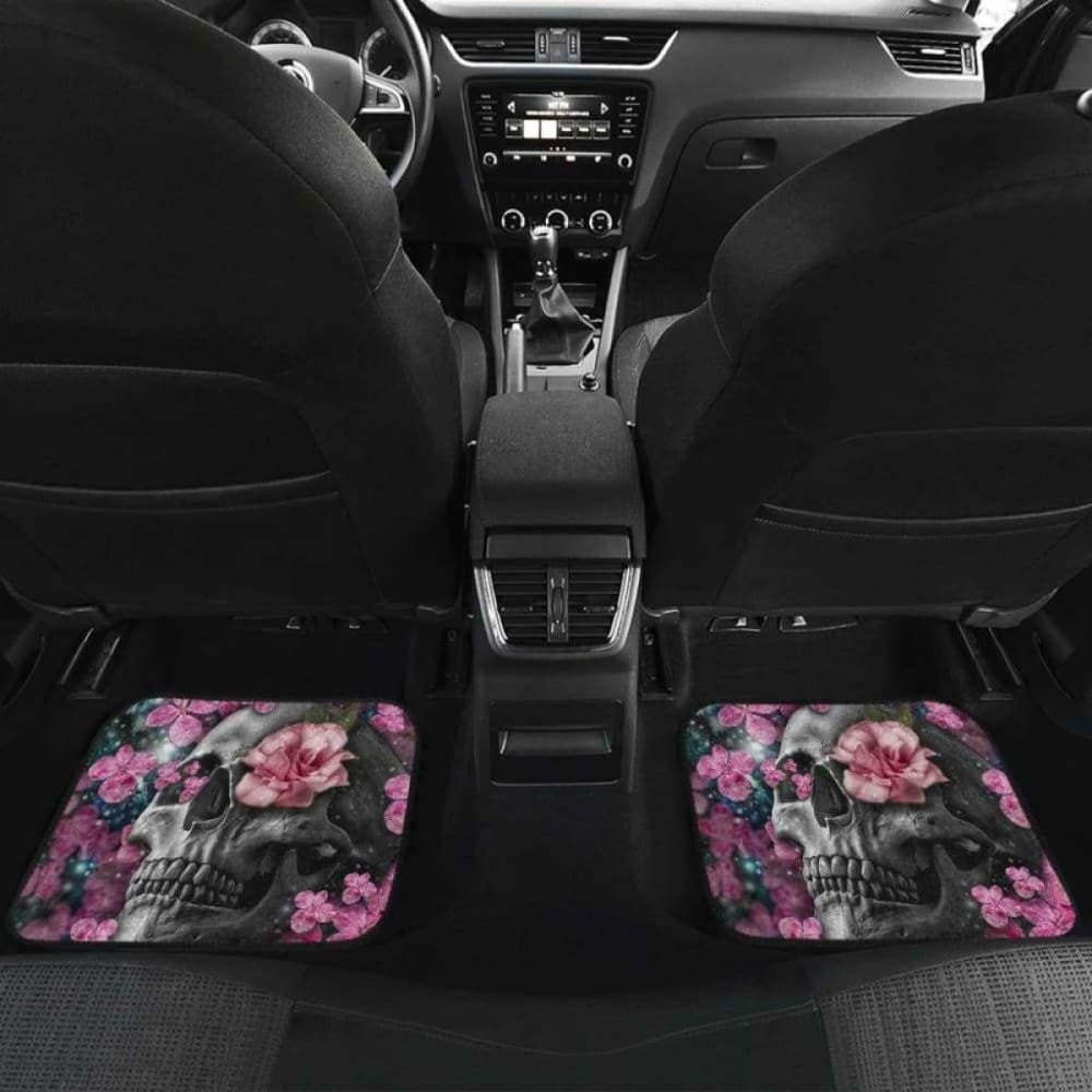 Set Of Pcs Floral Skull Car Mats