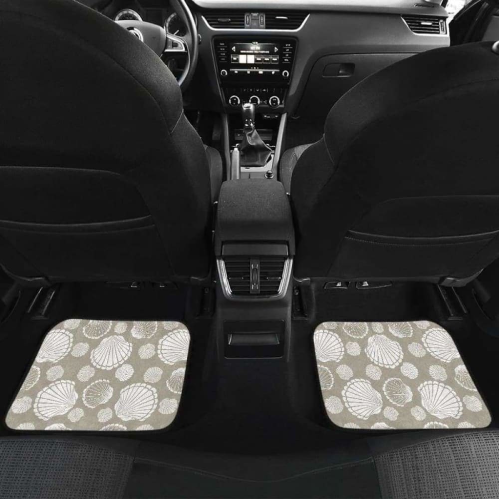 Scallop Shell Pattern Front And Back Car Mats
