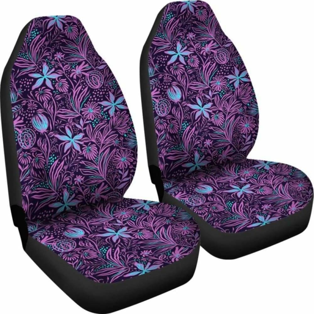 Floral Purple Car Seat Covers