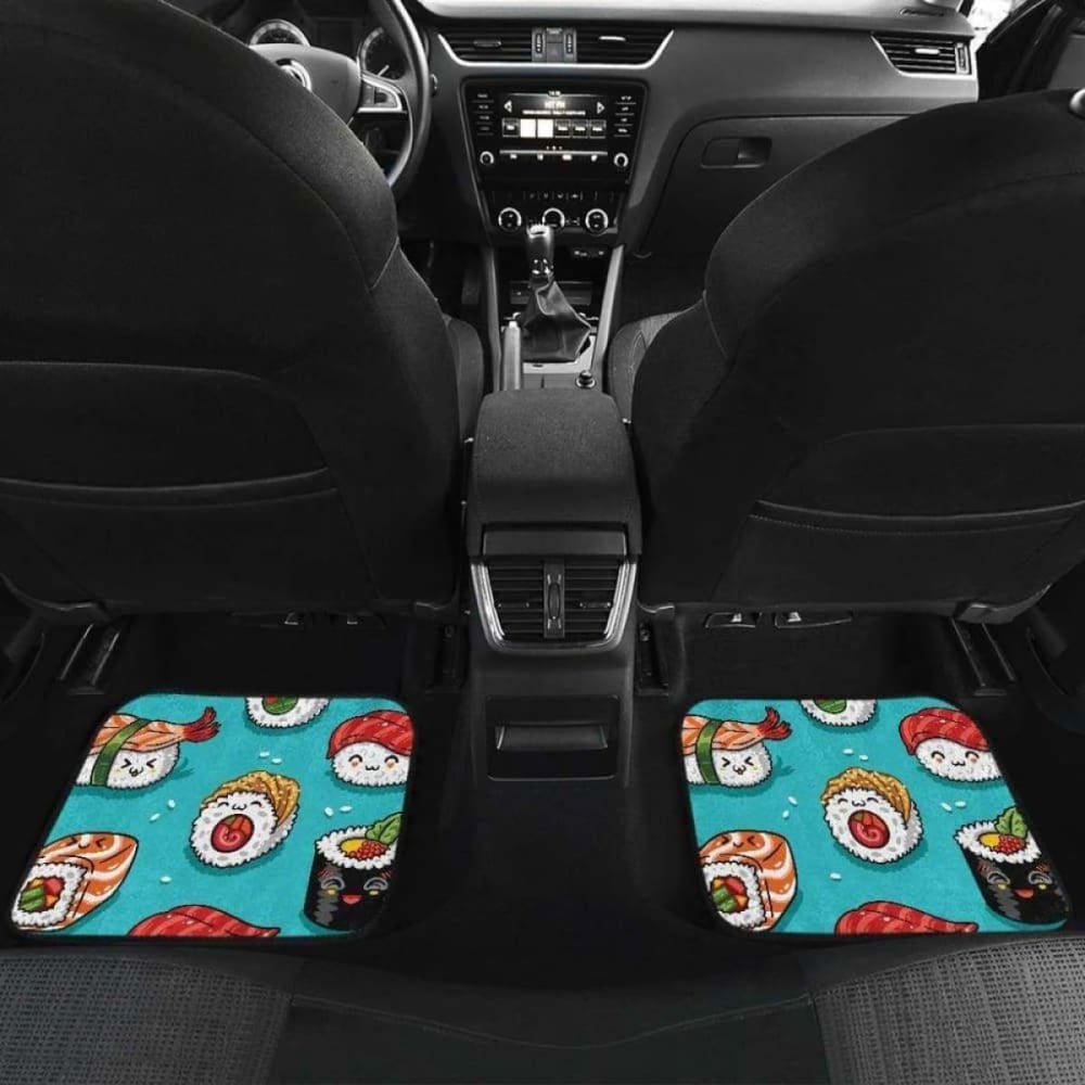 Cute Sushi Pattern Front And Back Car Mats