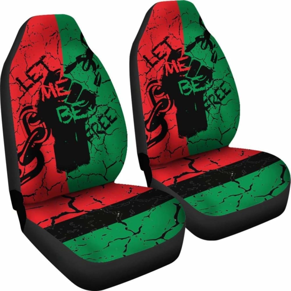 African Car Seat Covers - Pan-African Flag Let Me Be Free - Bn