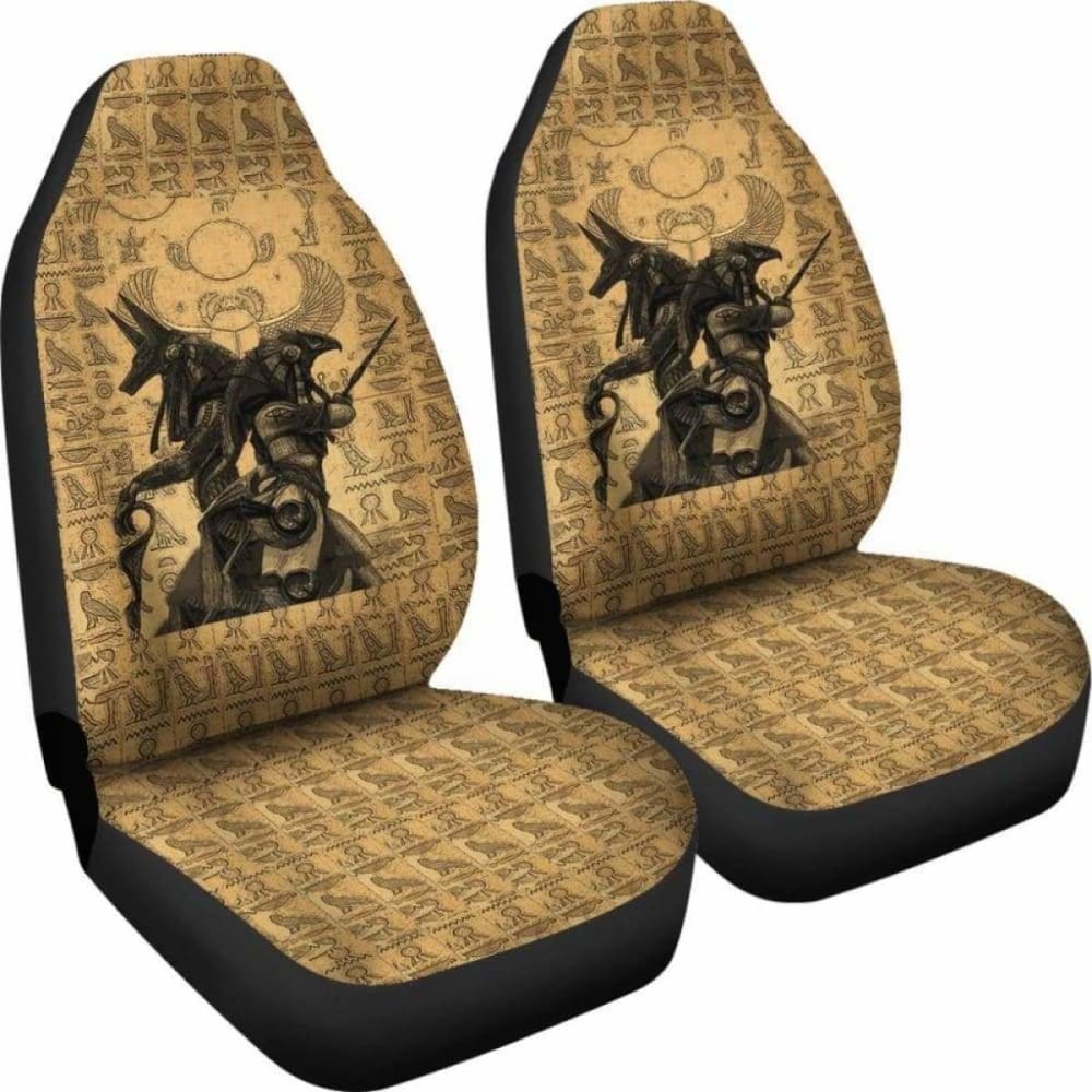 Car Seat Cover - Anubis And Osiris Egypt God