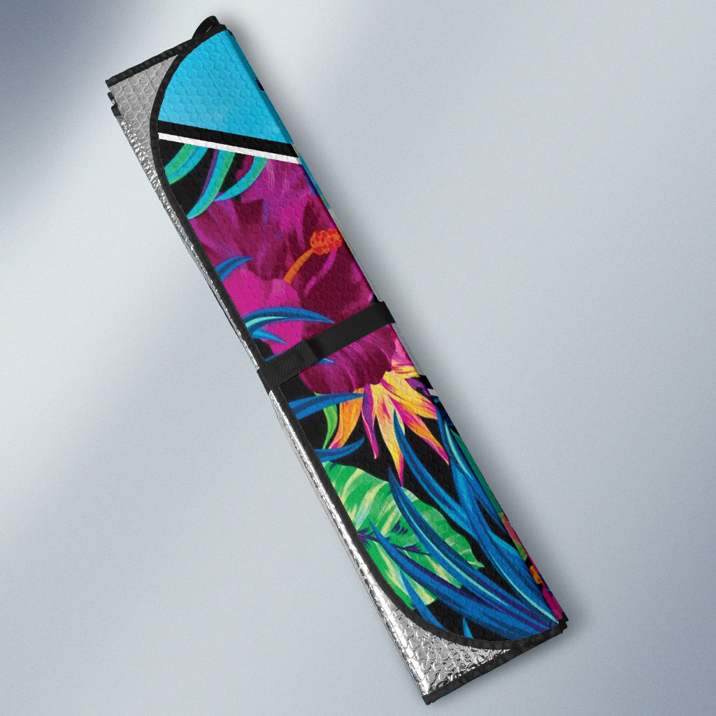 Fishing Car Auto Sun Shades Blue Marlin Hawaii Flowers