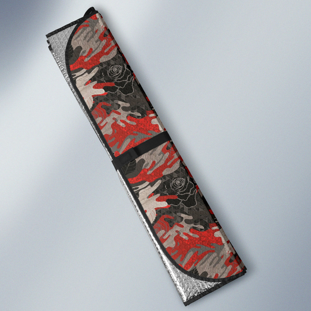 Rose Black Camo Car Auto Sun Shades
