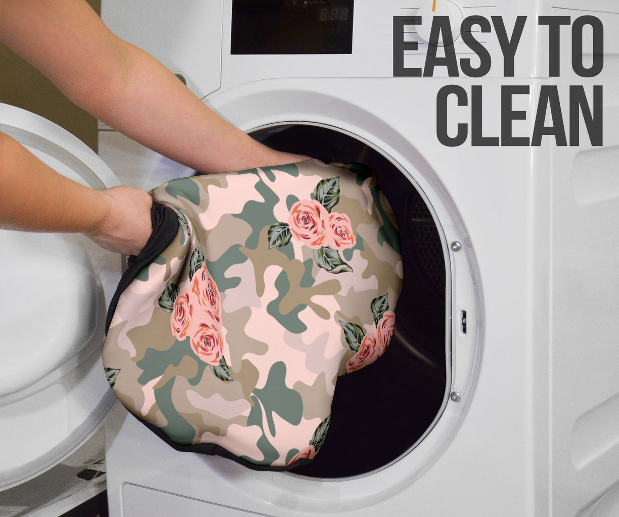 Orange Rose Camo Car Seat Covers