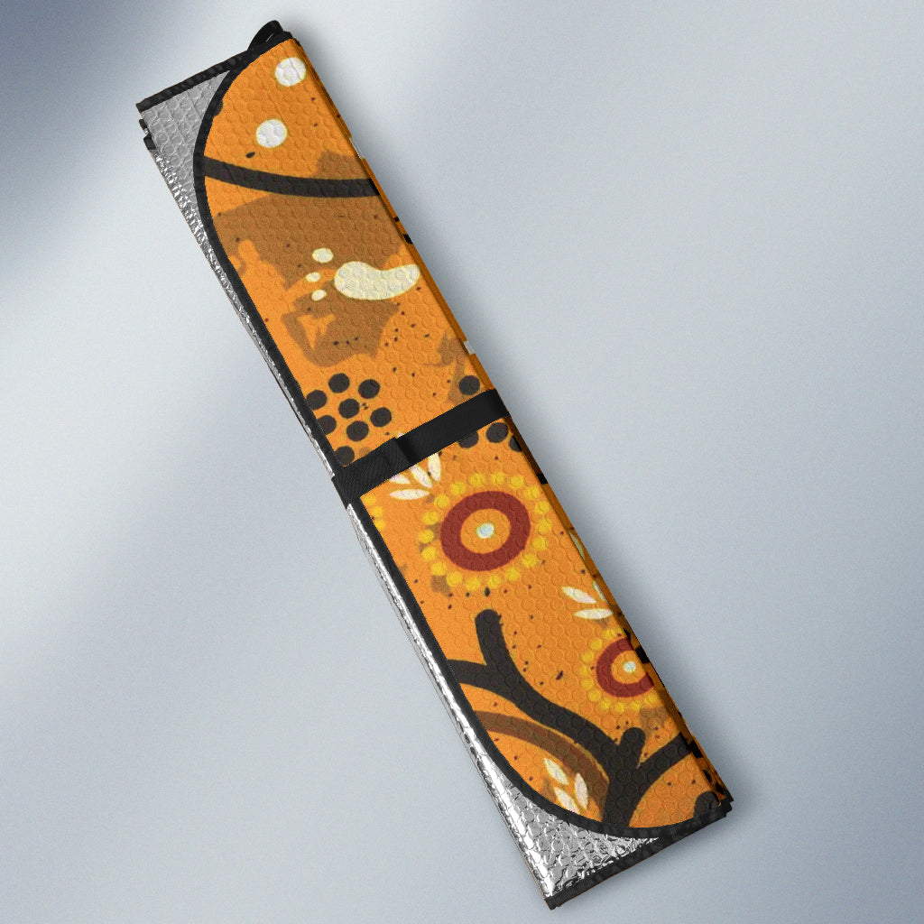 Australia Aboriginal Art In Spring Style Car Auto Sun Shades