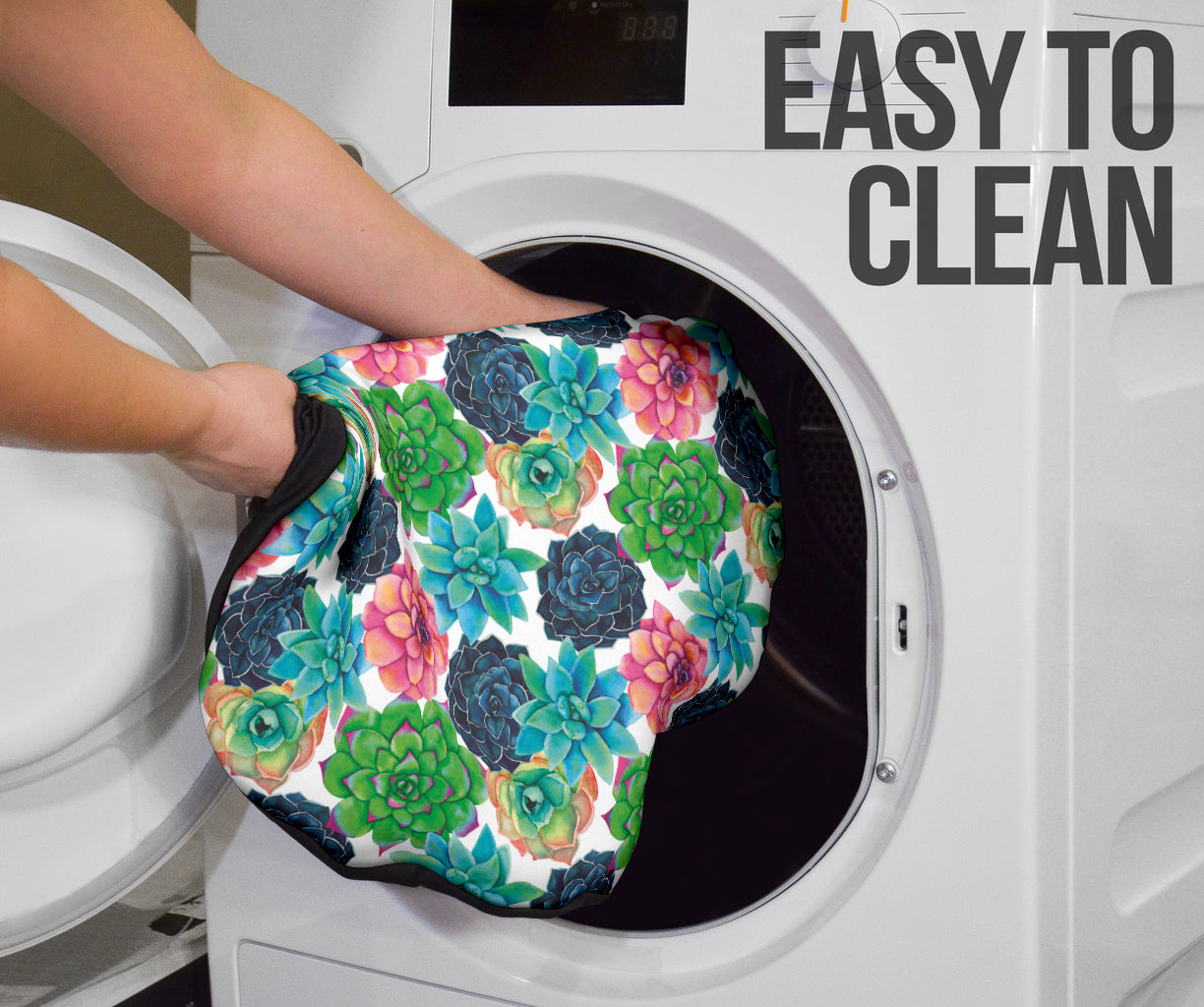 Succulent Colorful White Background Watercolor Car Seat Covers