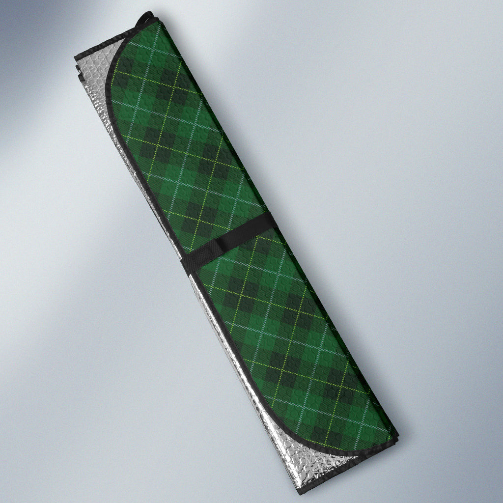 Green Plaid Pattern Car Auto Sun Shades