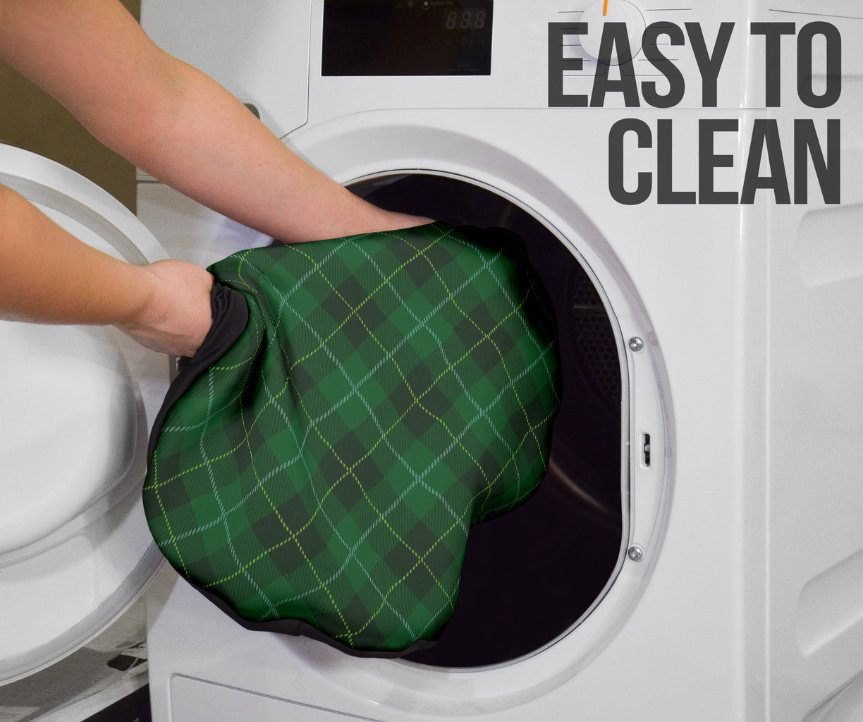 Green Plaid Pattern Car Seat Covers