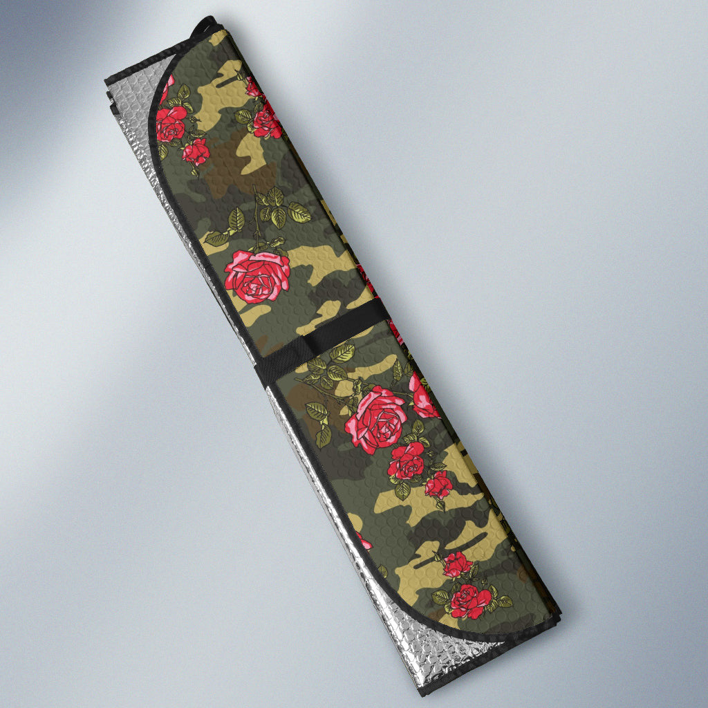 Red Rose Camo Car Auto Sun Shades