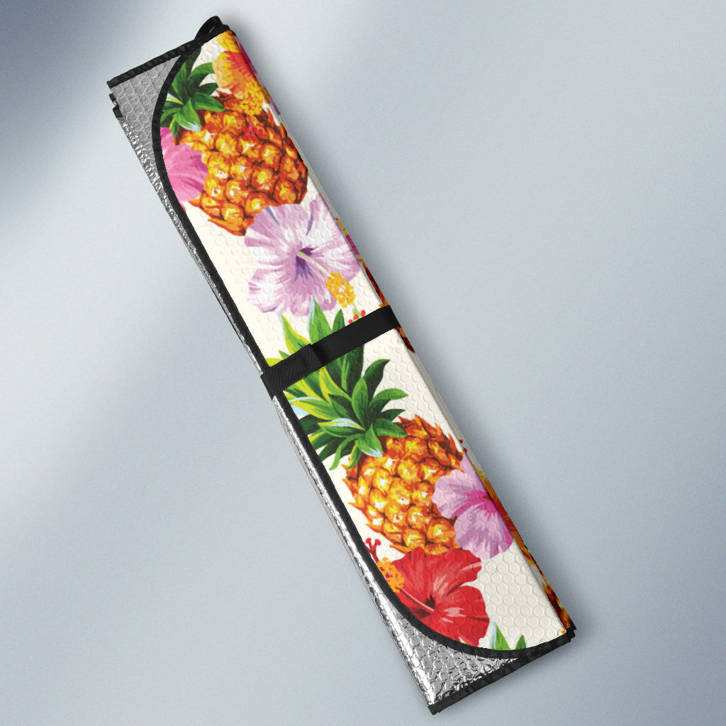 Hawaii Pineapple Hibiscus Car Auto Sun Shades