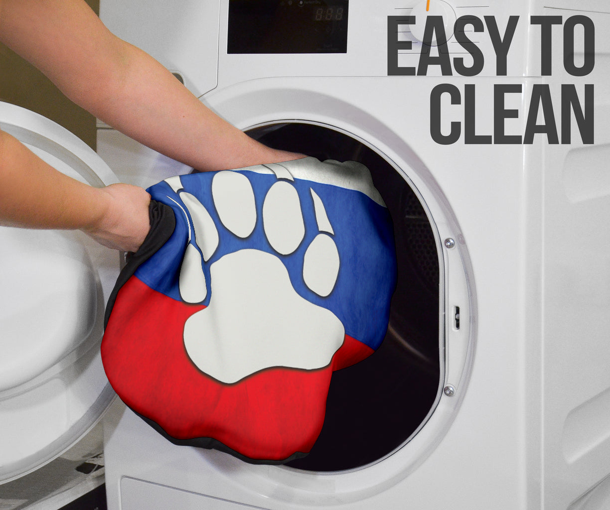 Russian Flag Furry Bear Animal Car Seat Covers