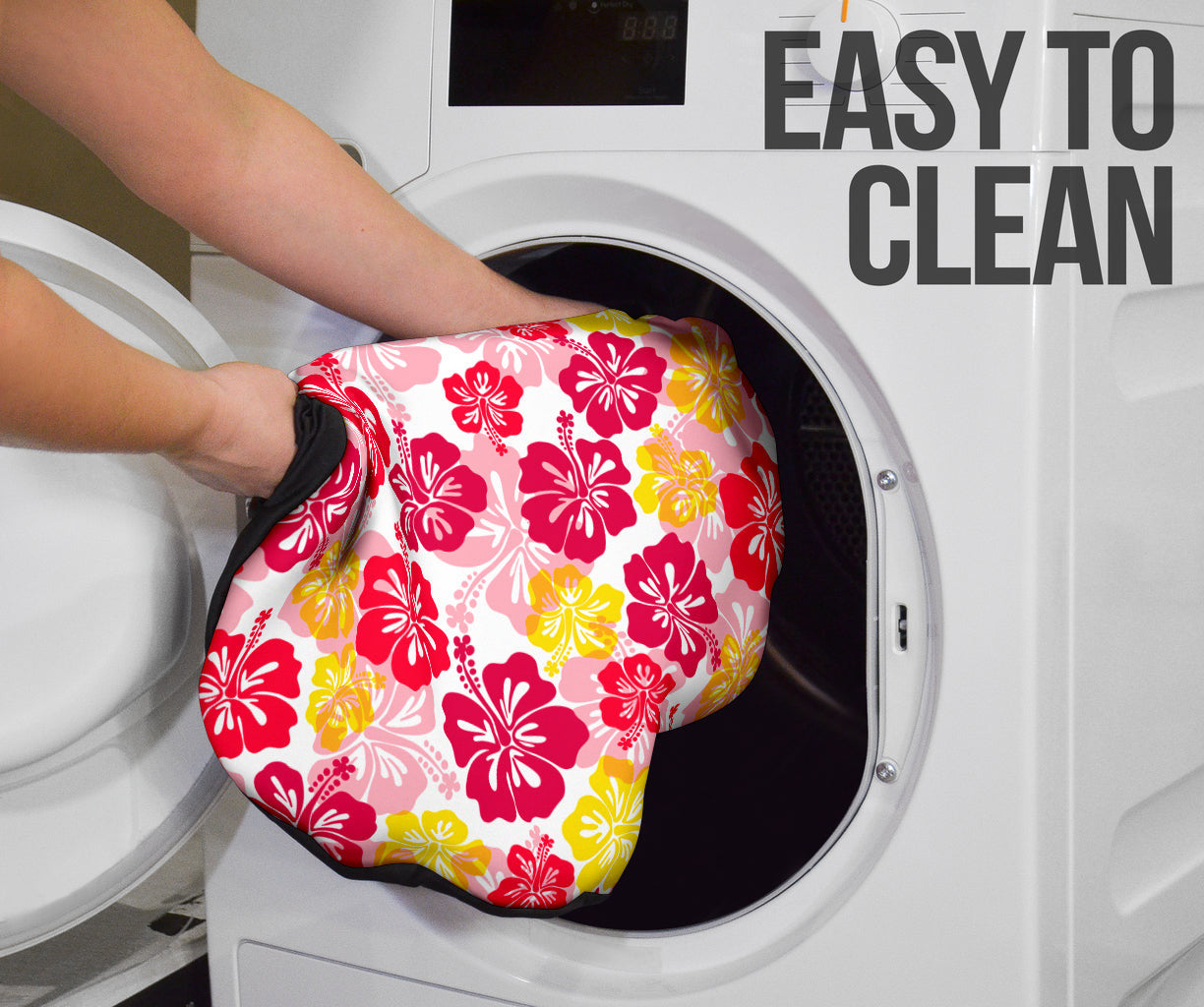 Red Yellow Hibiscus Hawaiian Flower Pattern Car Seat Covers