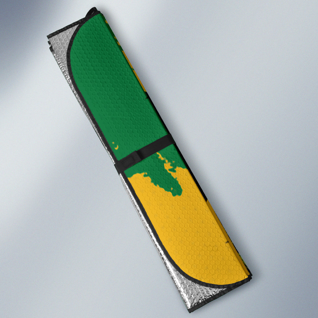 Jamaica Lion Flag Grunge Car Auto Sun Shades