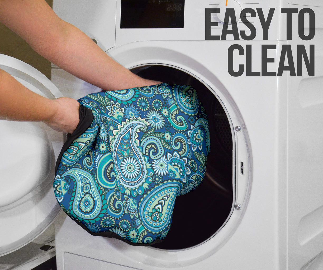 Blue Paisley Pattern Car Seat Covers