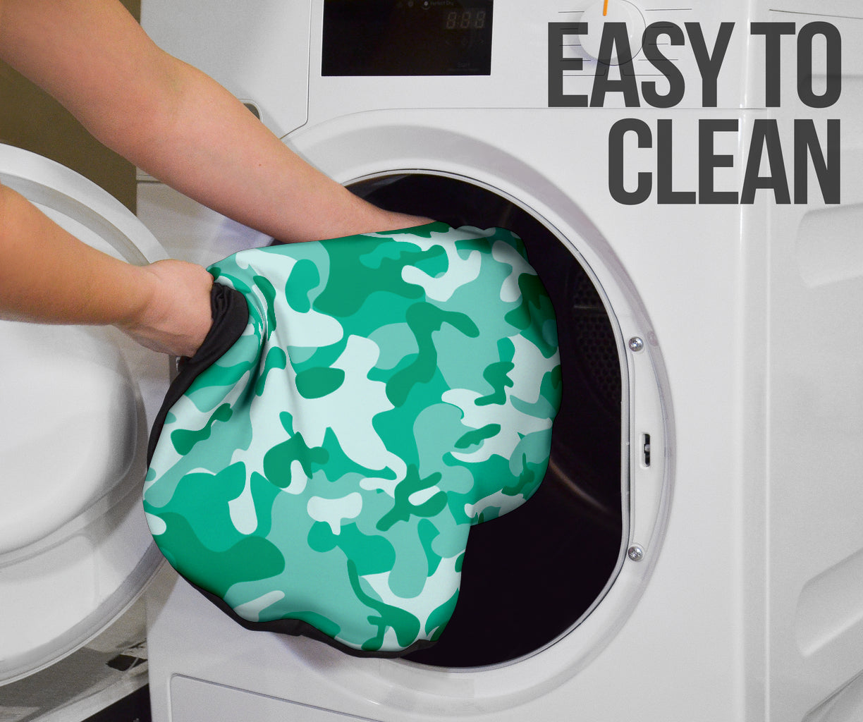 Cool Mint Green Camo Car Seat Covers