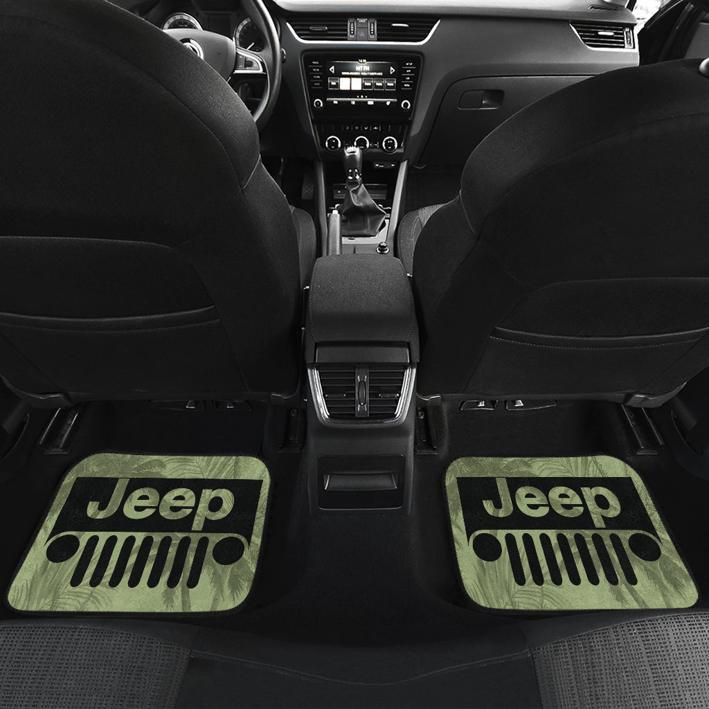 Jeep Offroad Drabolive Black Beach Palms Car Floor Mats Style