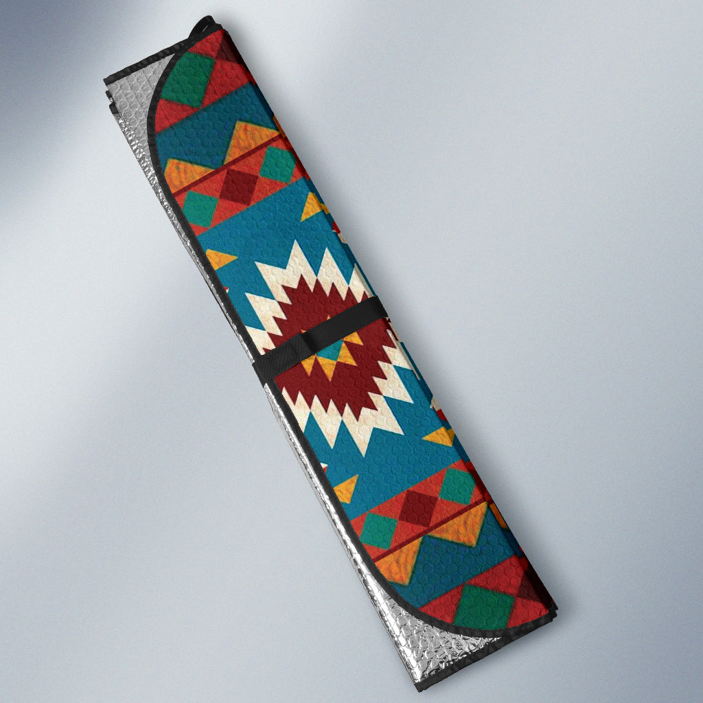 Colorful Boho Chic Bohemian Aztec Car Auto Sun Shades