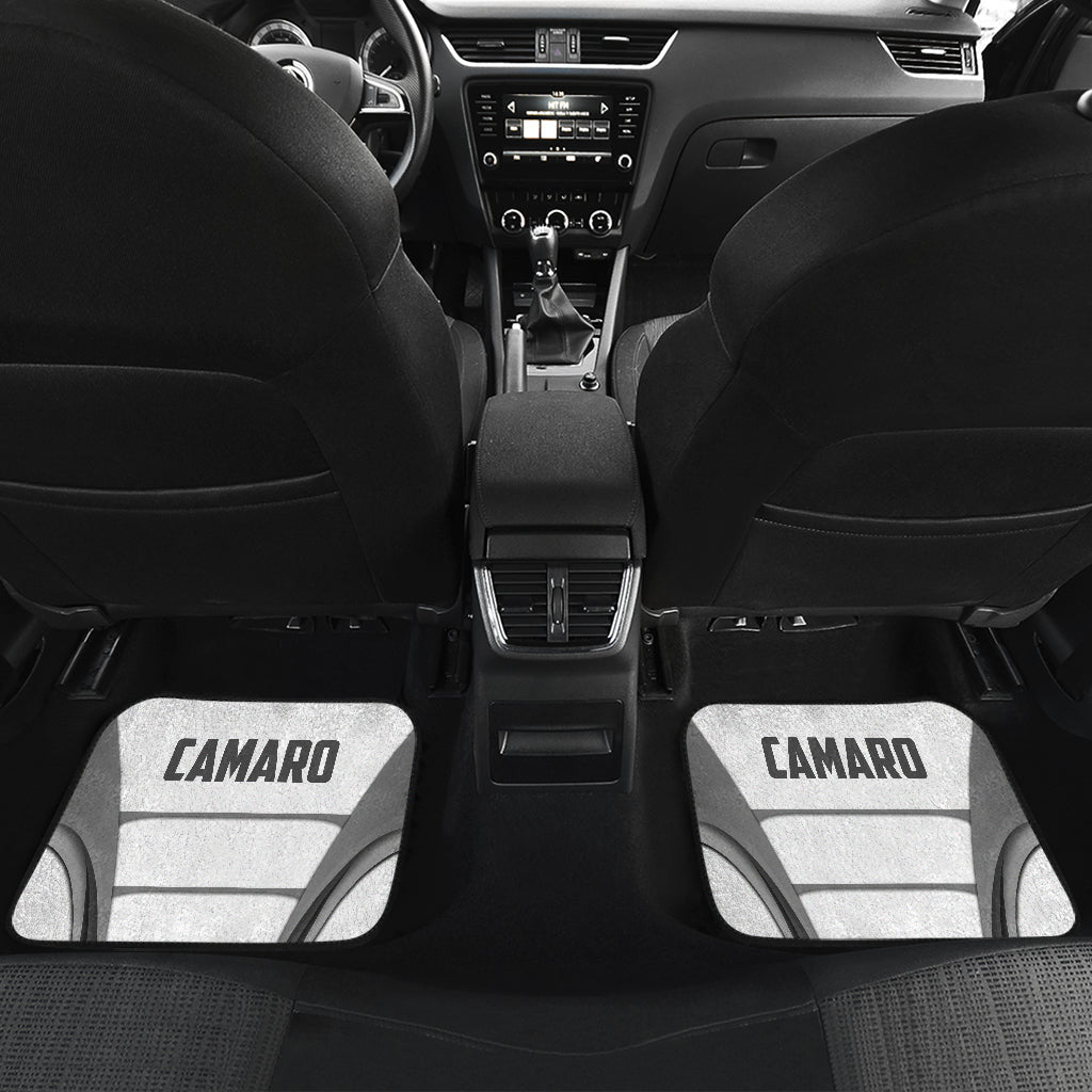 Camaro White Car Floor Mats