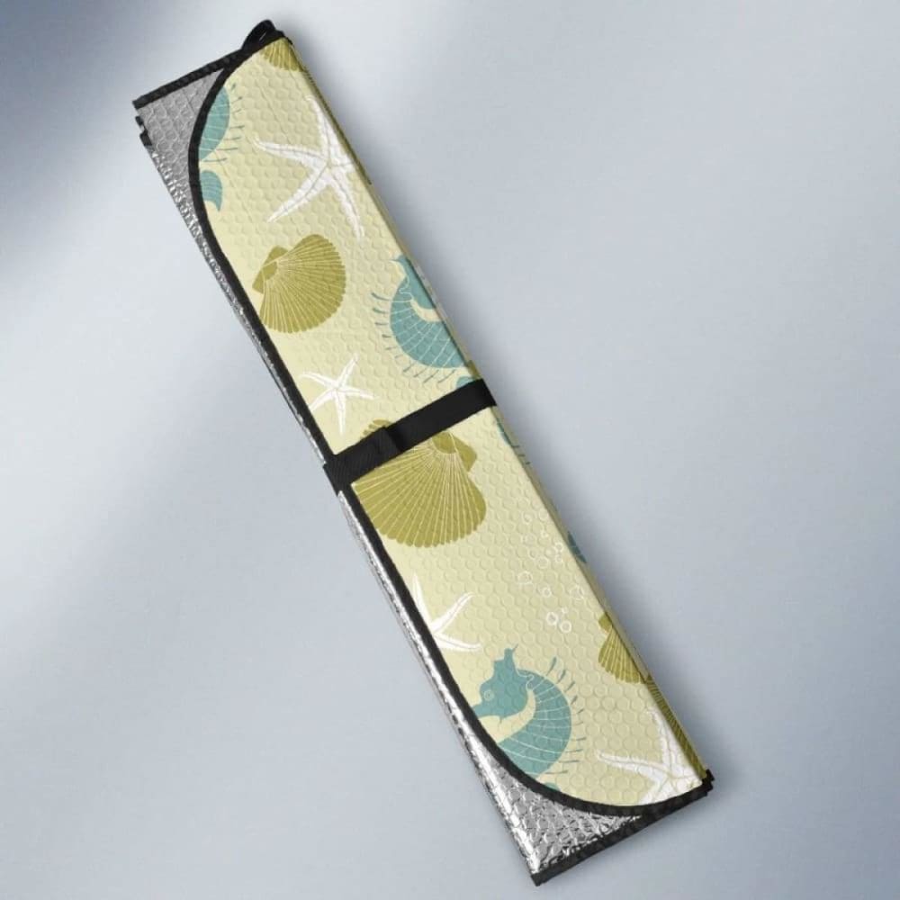 Seahorse Shell Starfish Pattern Background Car Auto Sun Shades