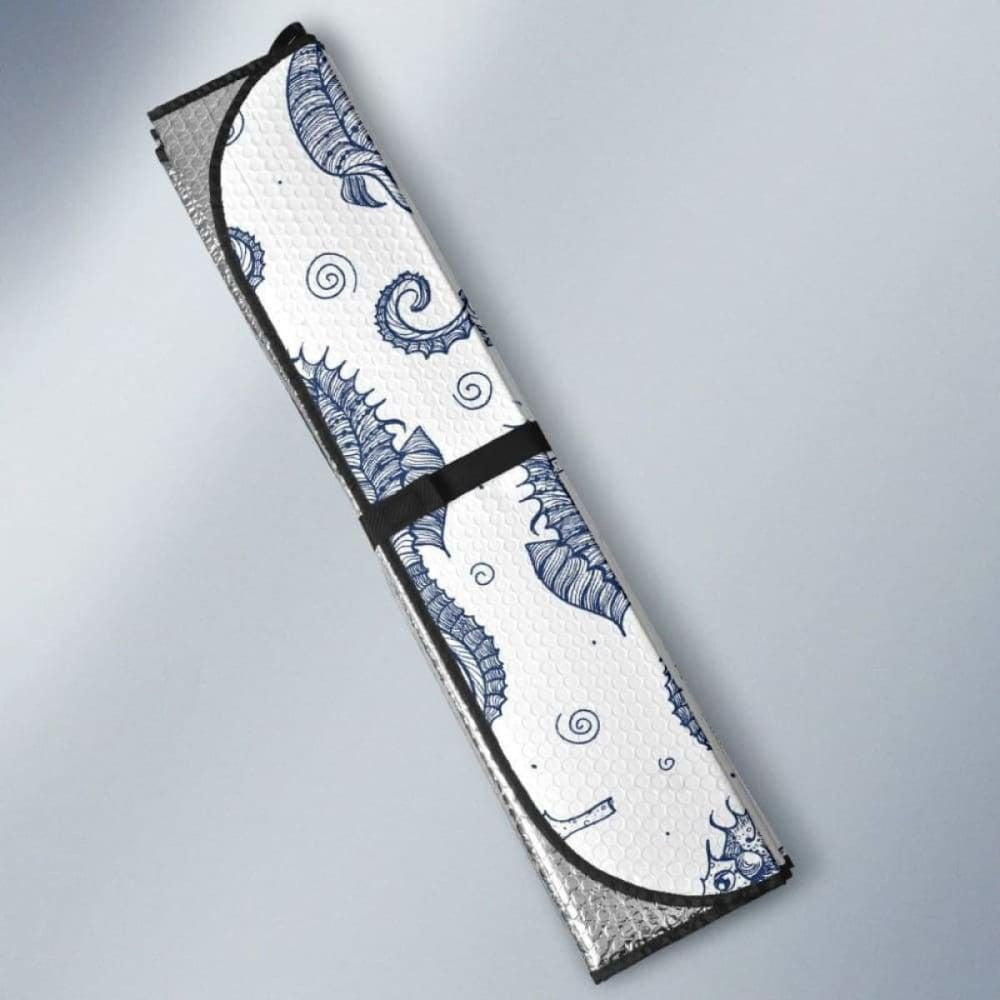 Seahorse Pattern Background Car Auto Sun Shades