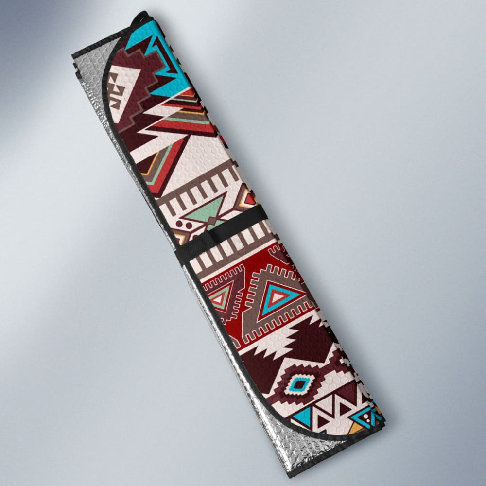 Brown Boho Aztec Car Auto Sun Shades