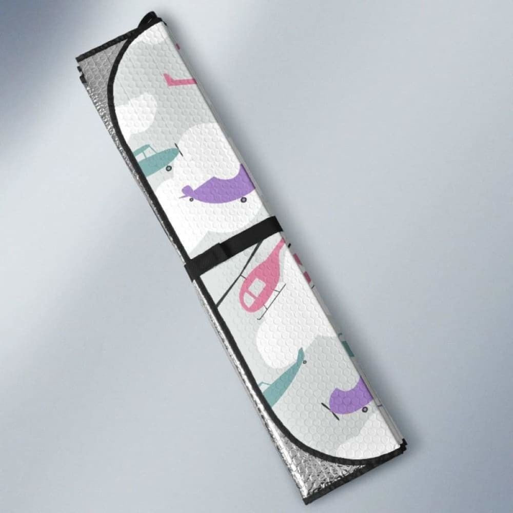 Helicopter Plane Pattern Car Auto Sun Shades