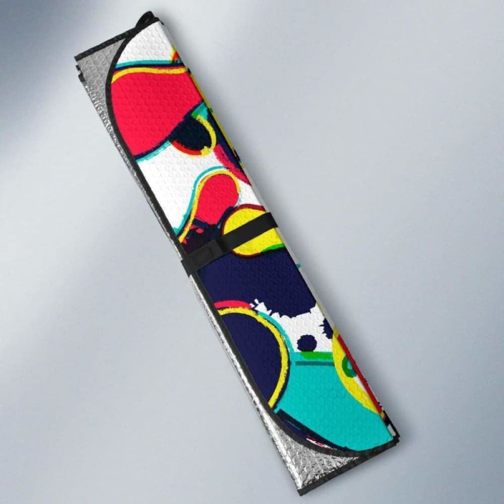 Watercolor Bowling Ball Pins Car Auto Sun Shades