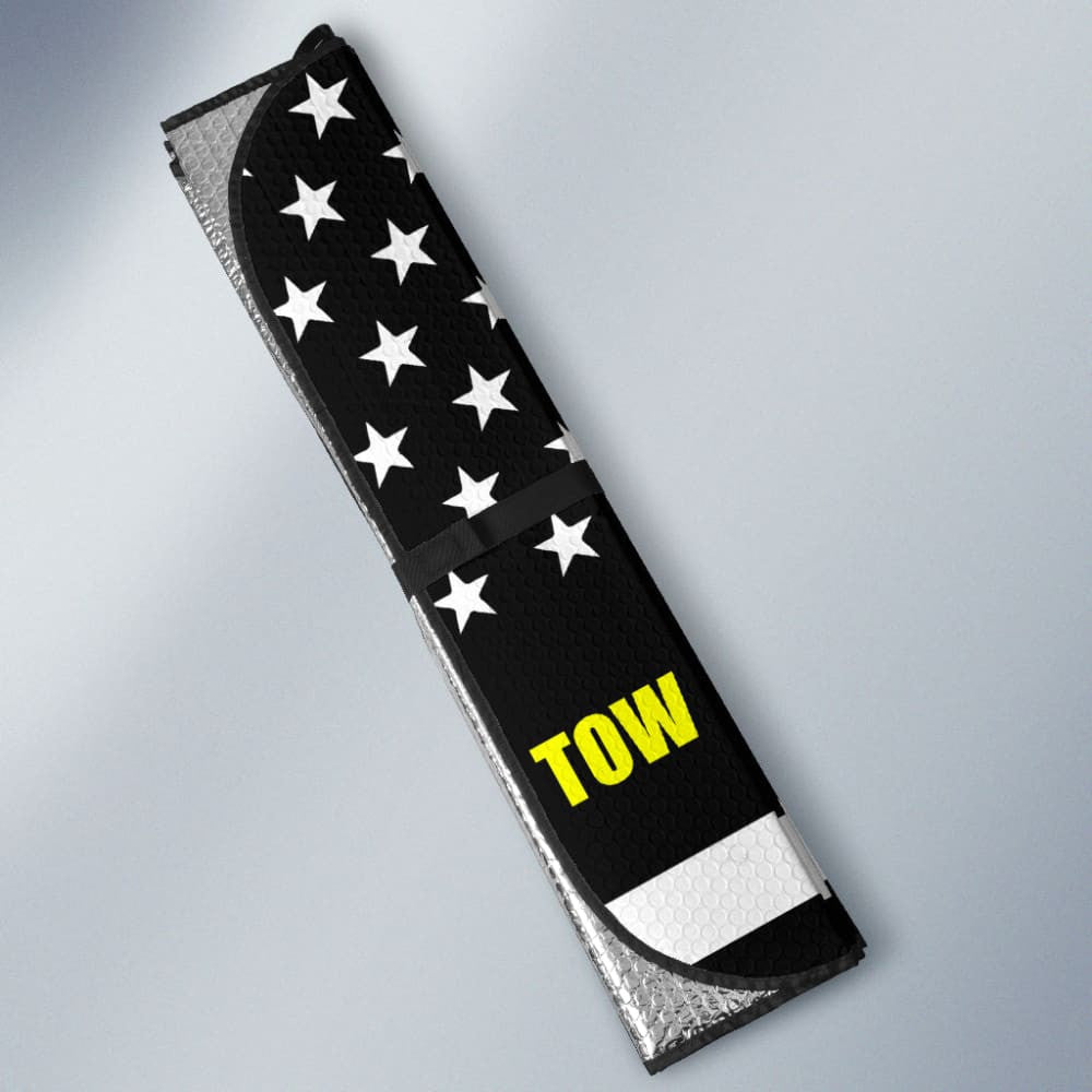 Tow Lives Matter Thin Yellow Line Car Auto Sun Shades