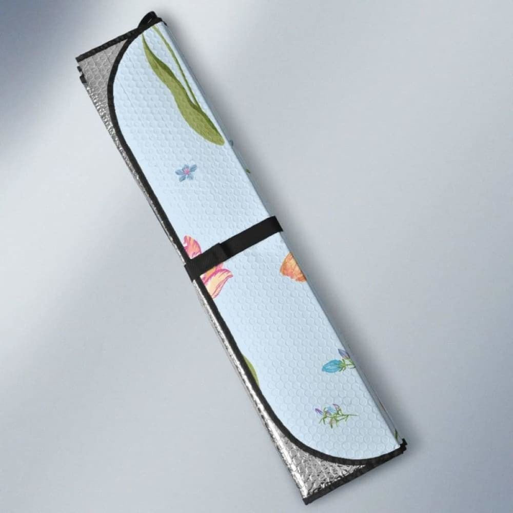Watercolor Tulips Pattern Car Auto Sun Shades