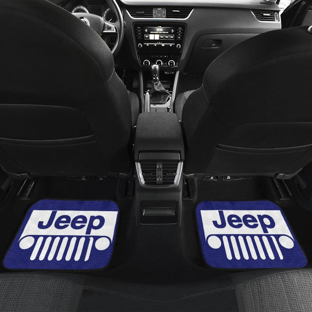 Jeep Grill Navy Blue Offroad Car Floor Mats