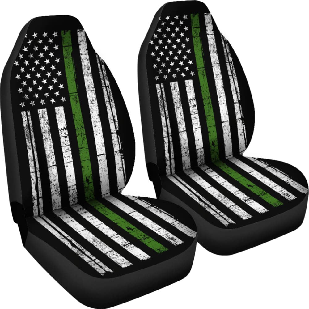 Thin Green Line Custom Car Accessories Car Seat Covers