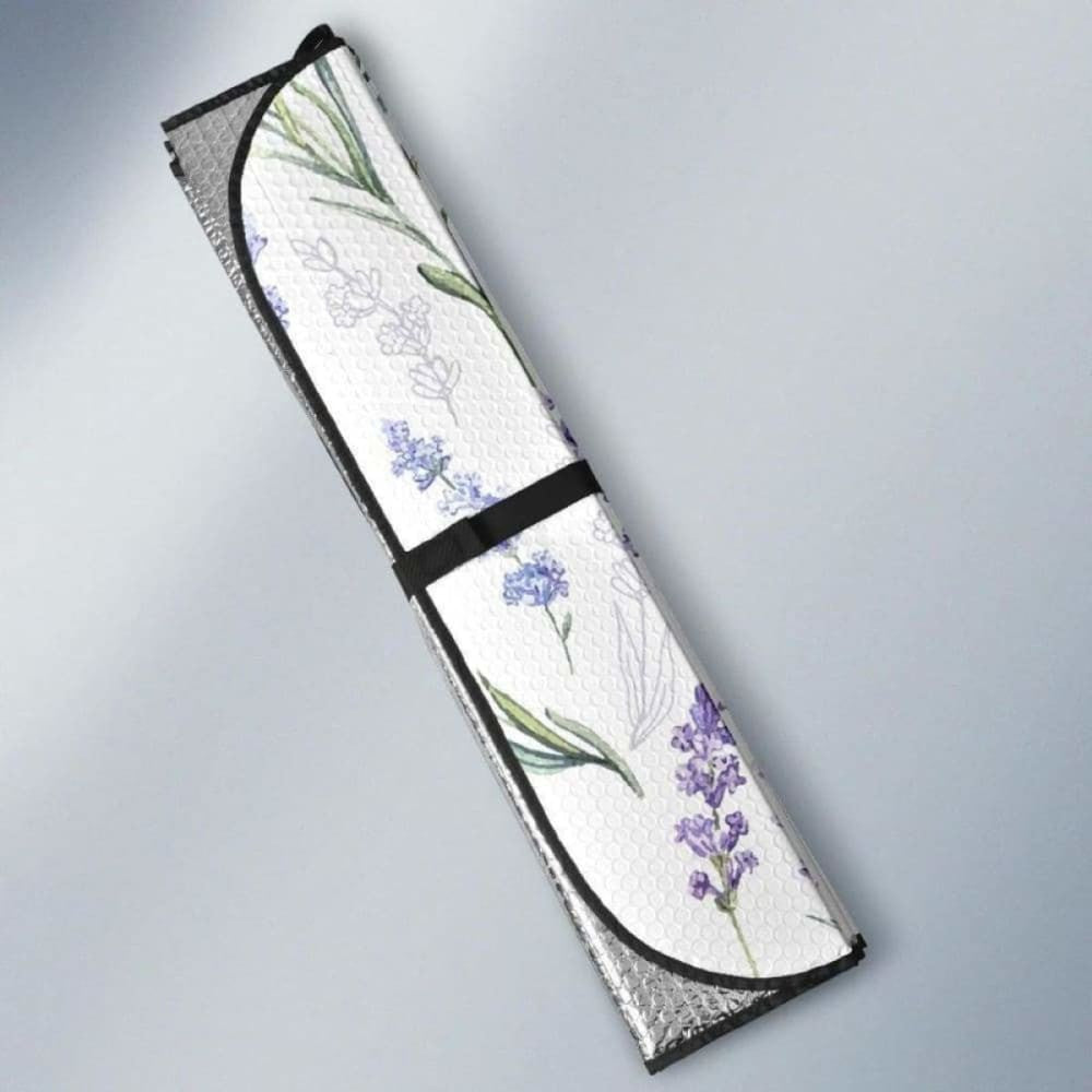 Hand Painting Watercolor Lavender Car Auto Sun Shades