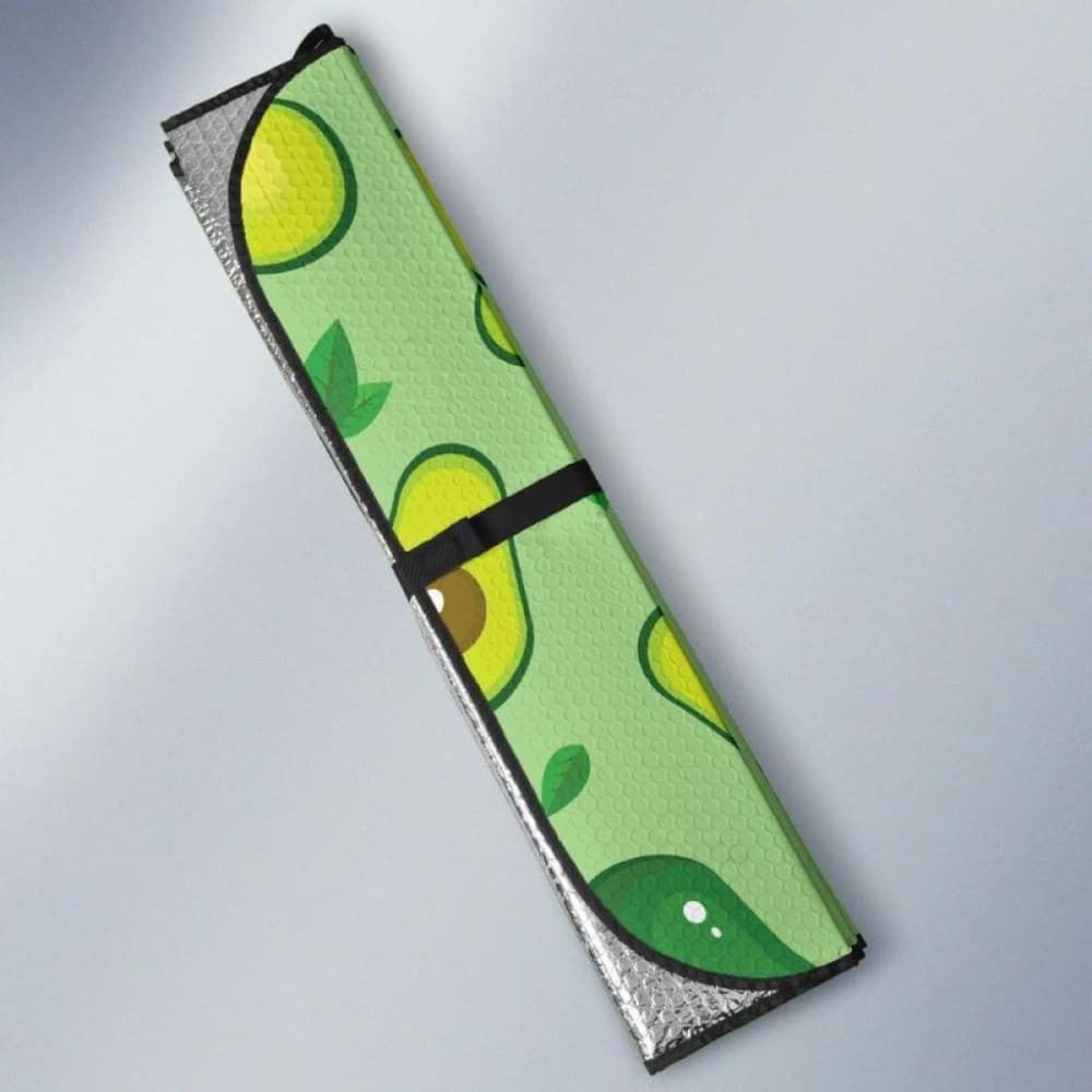Avocado Pattern Green Background Car Auto Sun Shades