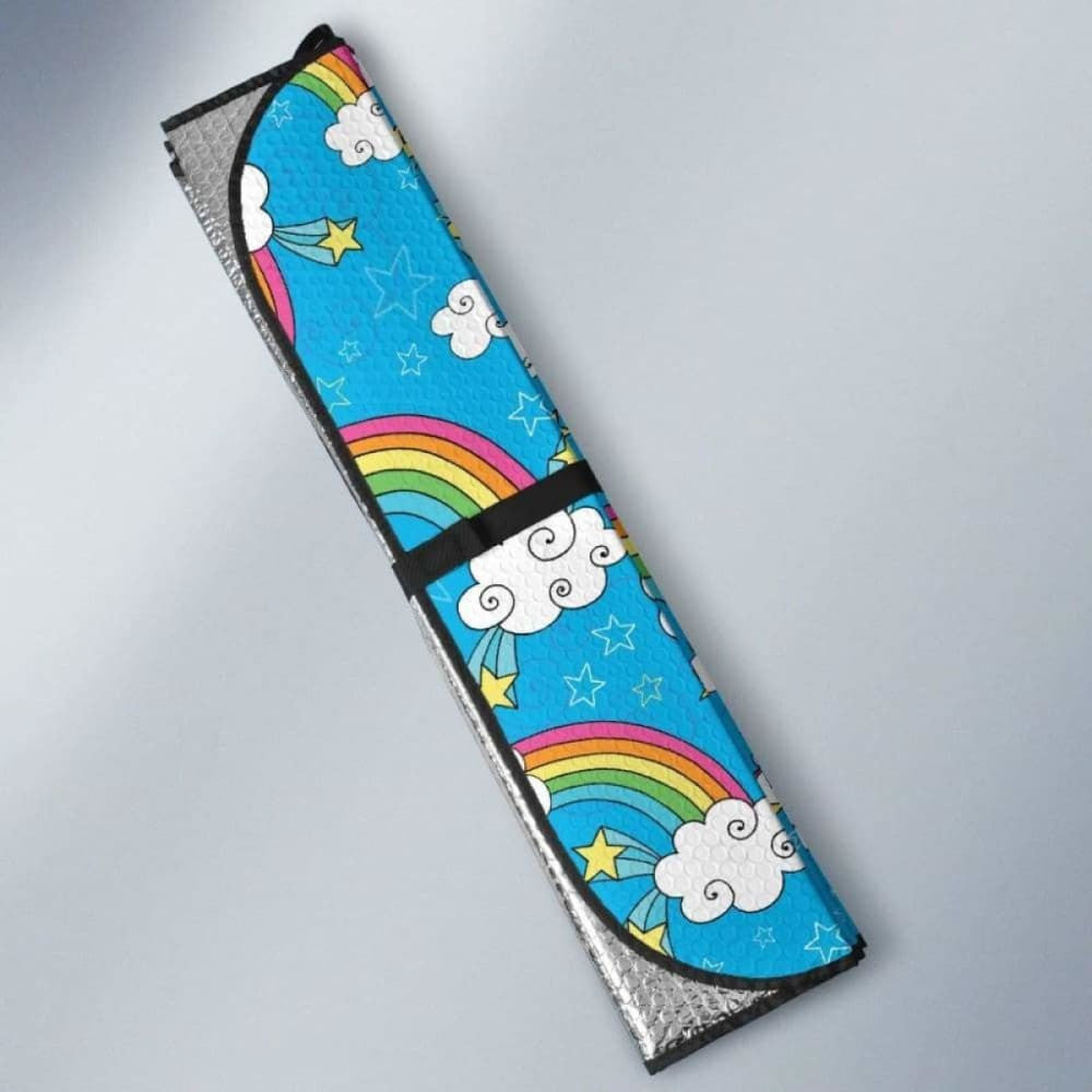 Rainbows Sky Clouds Pattern Car Auto Sun Shades