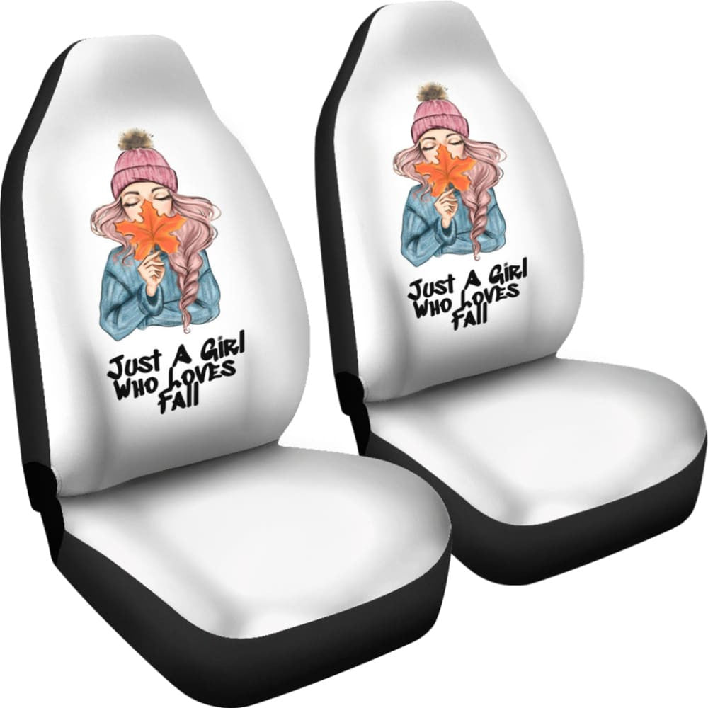 Just A Girl Who Loves Fall Custom Car Accessories Car Seat Covers