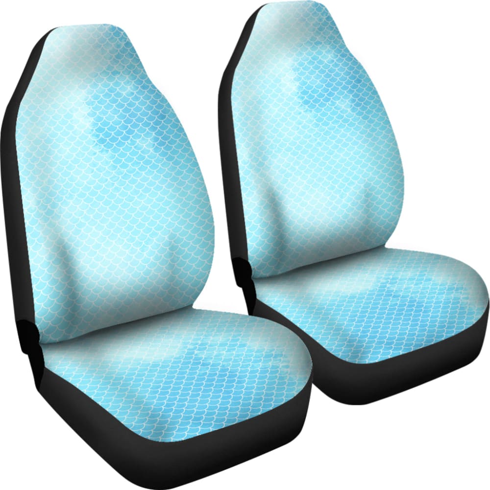 Fairytale Blue Mermaid Scales Fish Skin Car Seat Covers