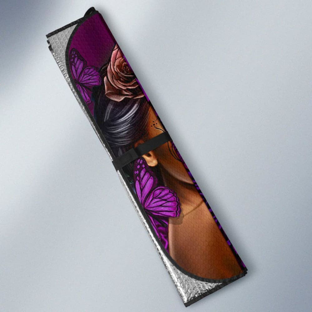 Calavera Girl - Purple - Auto Sun Shade