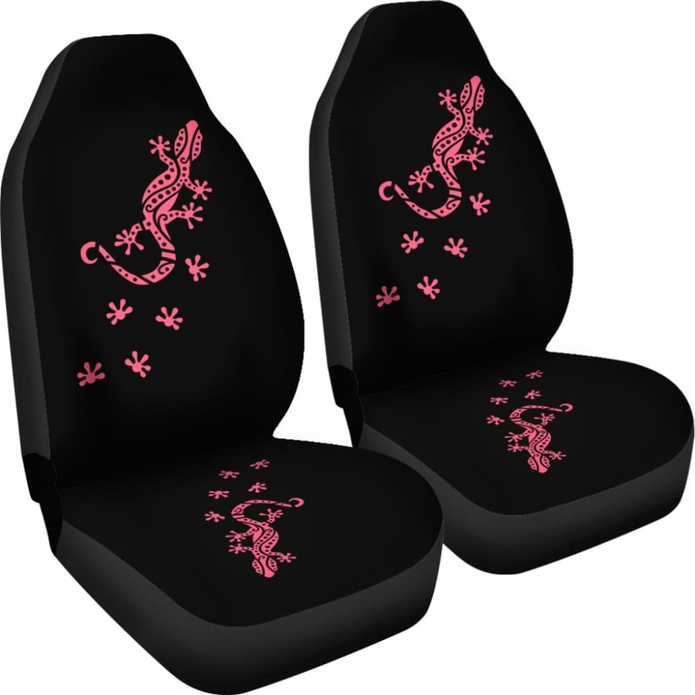 Cute Pink Lizard Paw Print Car Seat Covers