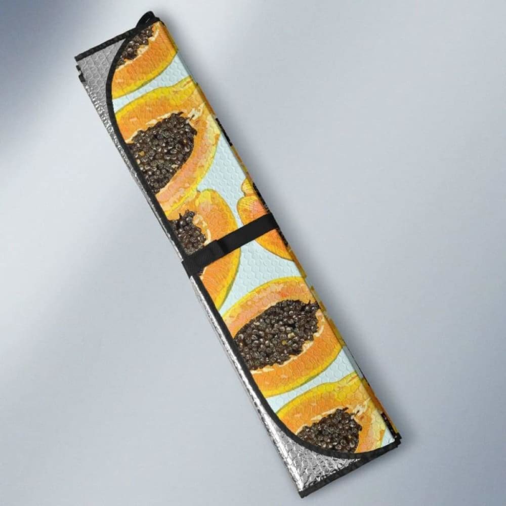 Watercolor Papaya Pattern Car Auto Sun Shades