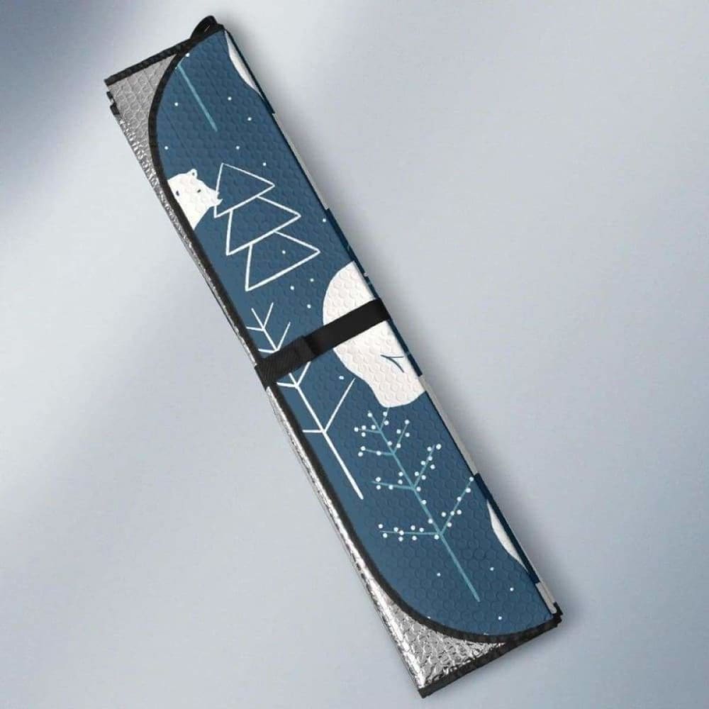 Polar Bear Mother Her Child Pattern Car Auto Sun Shades